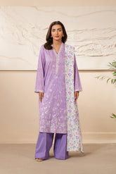 3 Piece Unstitched  Lawn Printed Suit (UC0049)
